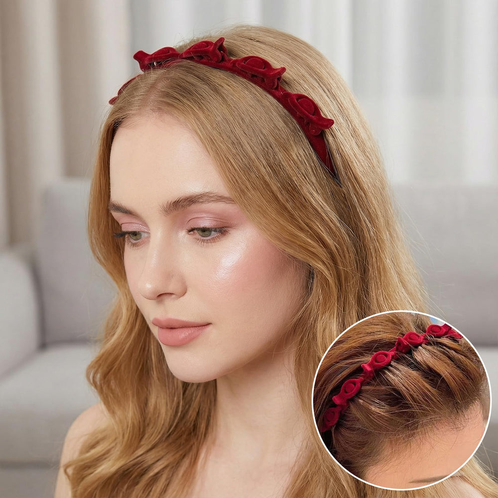 LUSTRIB worn while creating weave bangs showing controlled sectioning and polished result
