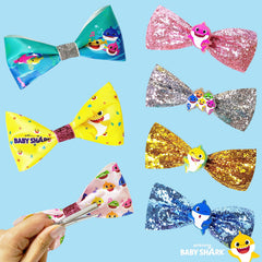 LUV HER bow clipped in a child's hair demonstrating comfortable wear