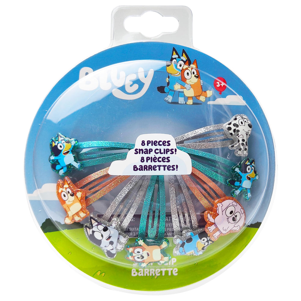 LUV HER front packaging showing eight colorful Bluey clips, ideal for gifting