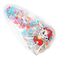 LUV HER clips worn in child's hair, secure hold and playful look