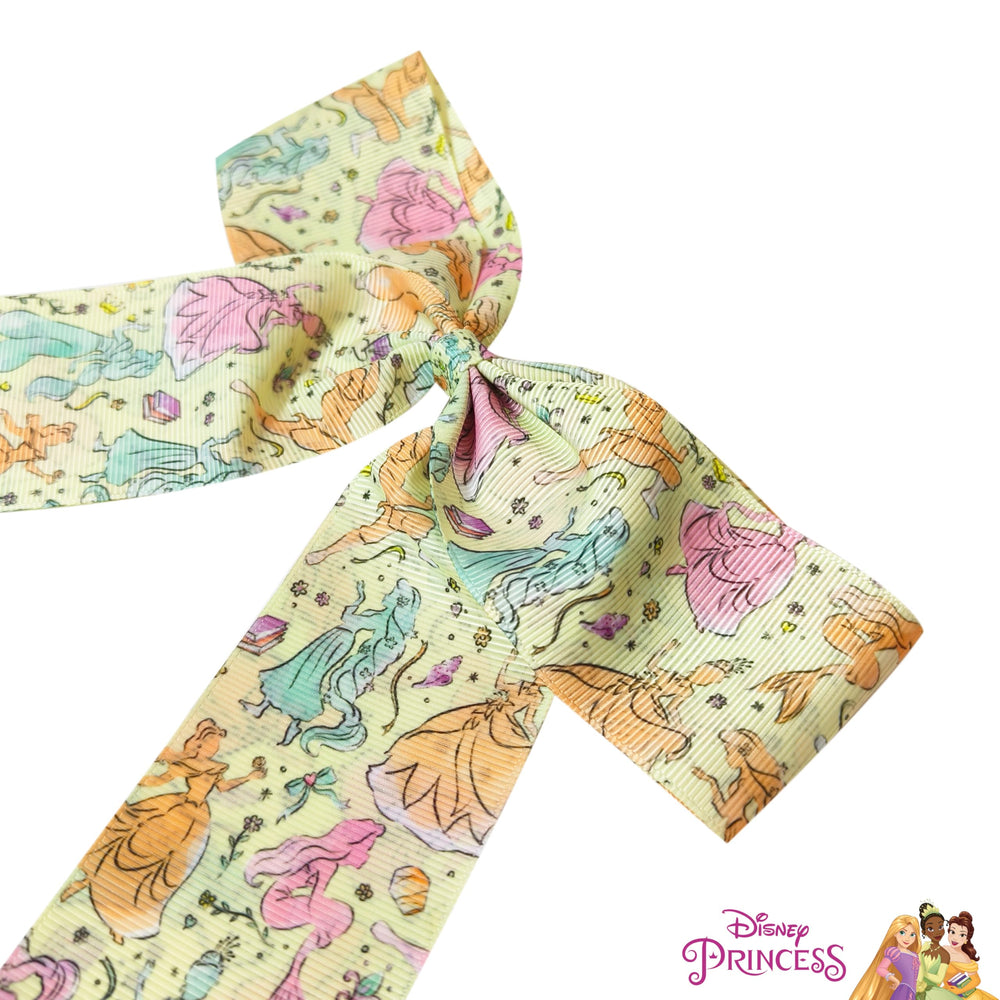 LUV HER bow worn in a ponytail demonstrating secure styling and playful character flair