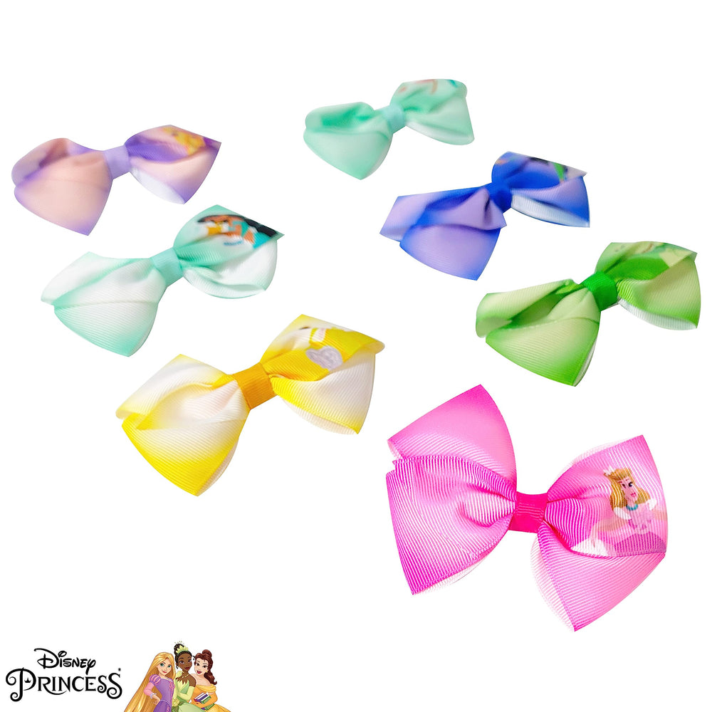 LUV HER arranged seven clips on table highlighting different princess designs