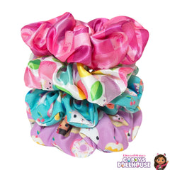 LUV HER scrunchie worn on wrist as accessory showing convenience and playful styling