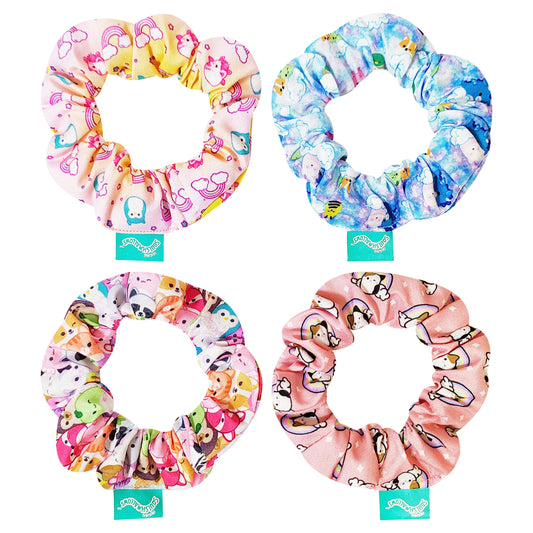 LUV HER front packaging showing four character scrunchies and colorful branding, playful appeal