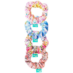 LUV HER size and scale comparison beside a hand to show large scrunchie circumference