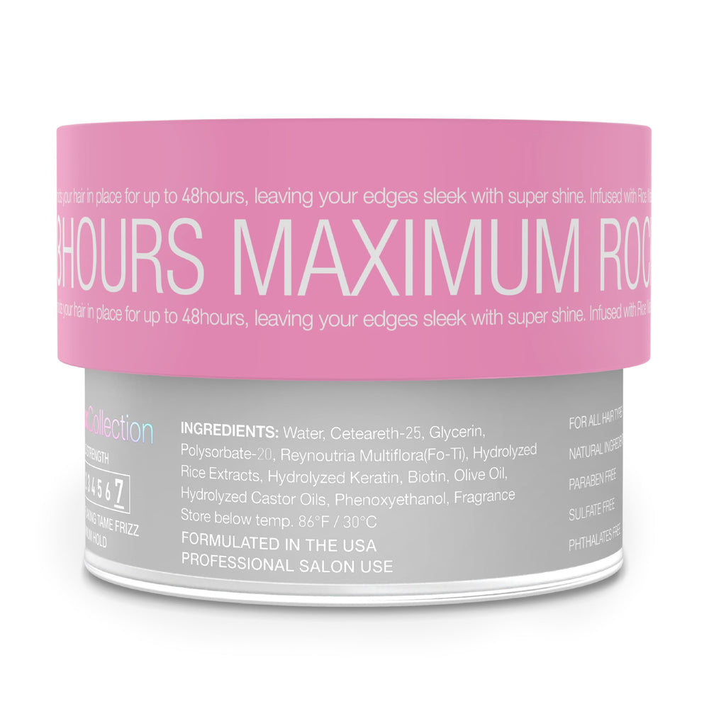 Lux Collection smoothing baby hairs close-up for polished long-lasting hold