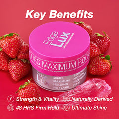 Lux Collection open jar close-up showing smooth gel texture and easy application
