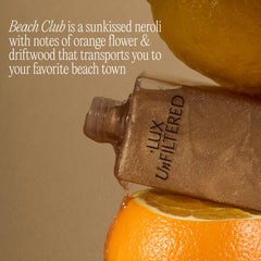 Lux Unfiltered label close-up showing SPF 30 and clean ingredients