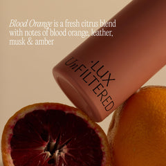 Lux Unfiltered N°36 foam on a tanning mitt demonstrating streak-free blending