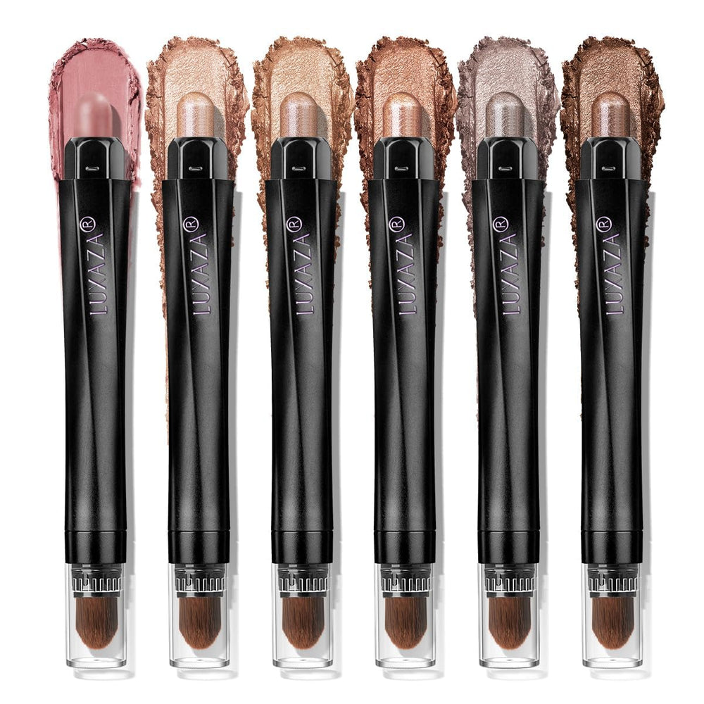 LUXAZA PRO front packaging showing six stick shades and labels, easy selection benefit