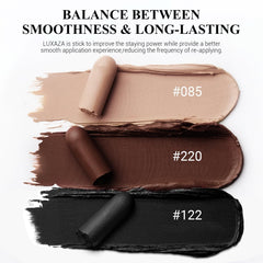 LUXAZA PRO stick tip showing creamy texture and easy application