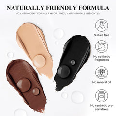LUXAZA PRO arm swatches of three shades showing true pigmentation
