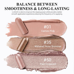 LUXAZA PRO cream texture close-up showing smooth finish and blendability benefits