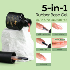 Luxbon bottle label detail highlighting rubber base formula and clear instructions