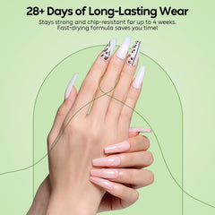 Luxbon in-use UV LED curing hand under lamp for faster, glossy finish