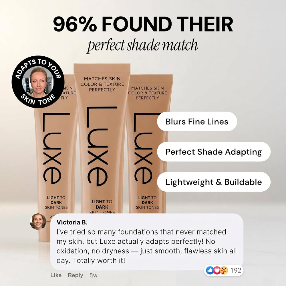 LUXE application with fingers demonstrating easy blend and natural finish