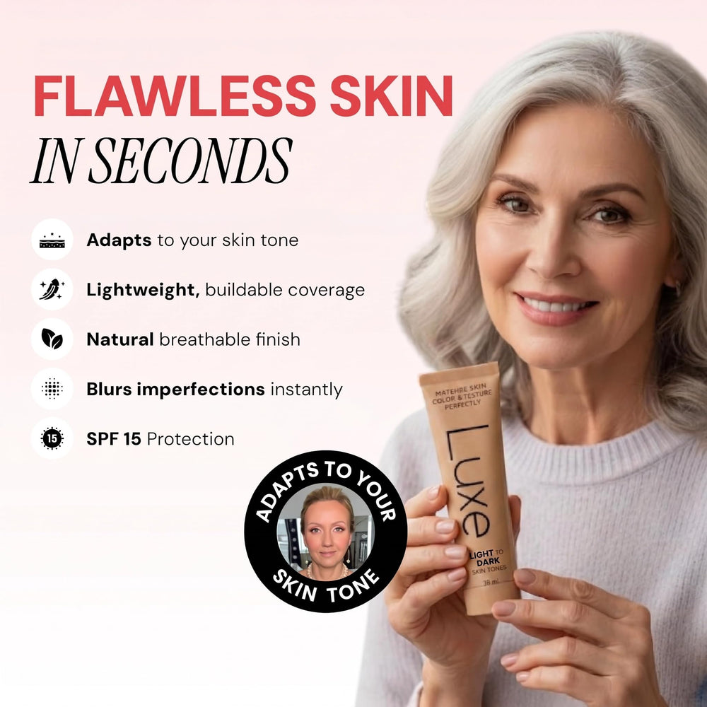 LUXE product with hyaluronic acid and niacinamide to show skincare benefits
