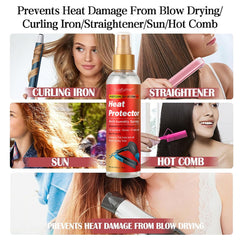 Luxfume protecting hair while flat ironing to prevent breakage