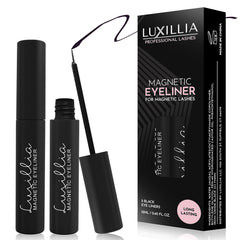 Luxillia front packaging showing sleek dual-pack and bold black liner benefit long wear