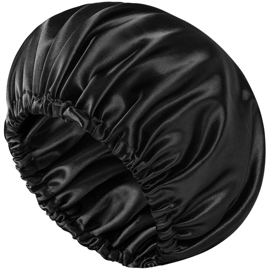 Luyfrsuu front view satin bonnet showing full coverage and elegant fit for protection