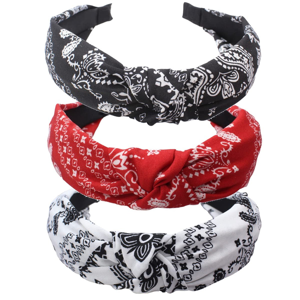 Lvyeer three-headband pack front view showing colors and neat packaging for easy gifting