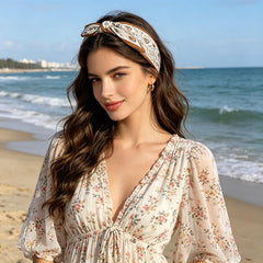 Lvyeer headband worn by woman in street outfit for versatile styling benefit