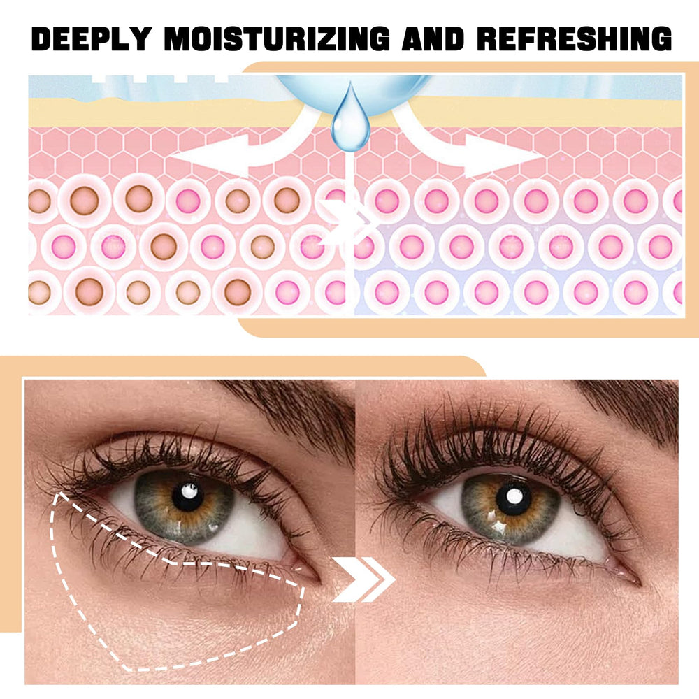 LXTTDABEN eye patches applied to under-eye demonstrating comfortable fit