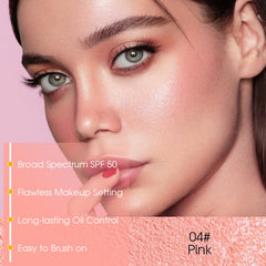 LYBHDAFA brush applying powder along hairline to protect scalp and edges