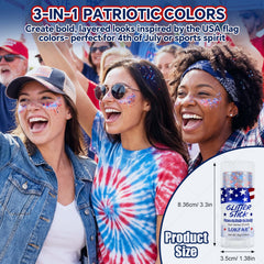 LYBHDAFA applied under eye for festive patriotic makeup boost