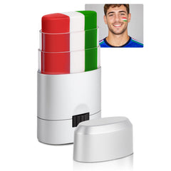 LYBHDAFA front view of red white green stick showing flag colors and neat application benefit