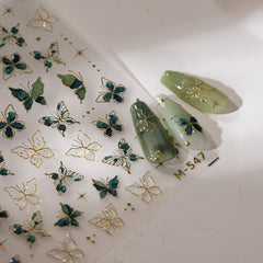 LYLYNB packaging and contents showing one decal sheet ready for DIY nail art