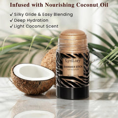 LyriLory application with fingertip to blend, delivering quick natural luminosity