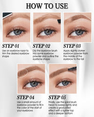 LYSdefeu before-and-after eyebrow application shows natural enhancement