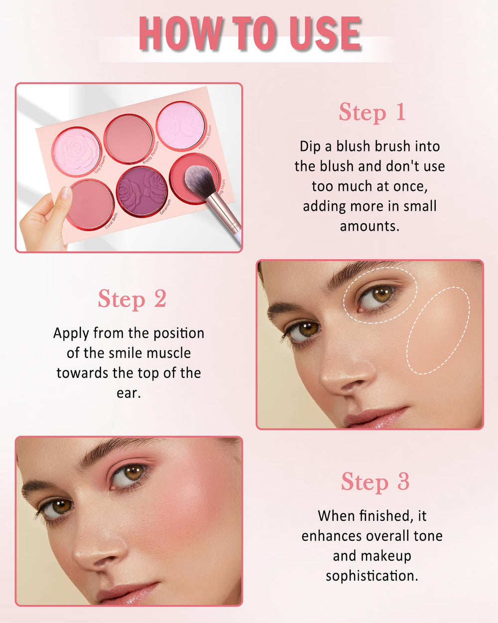 LYSdefeu applied on model cheeks showing natural blended glow