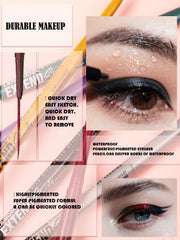 LYSdefeu bronze eyeliner applied to model eye demonstrating long-lasting brightening effect