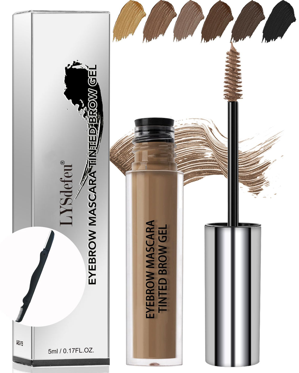 LYSdefeu front packaging 03 Brown shows product and shade for easy selection
