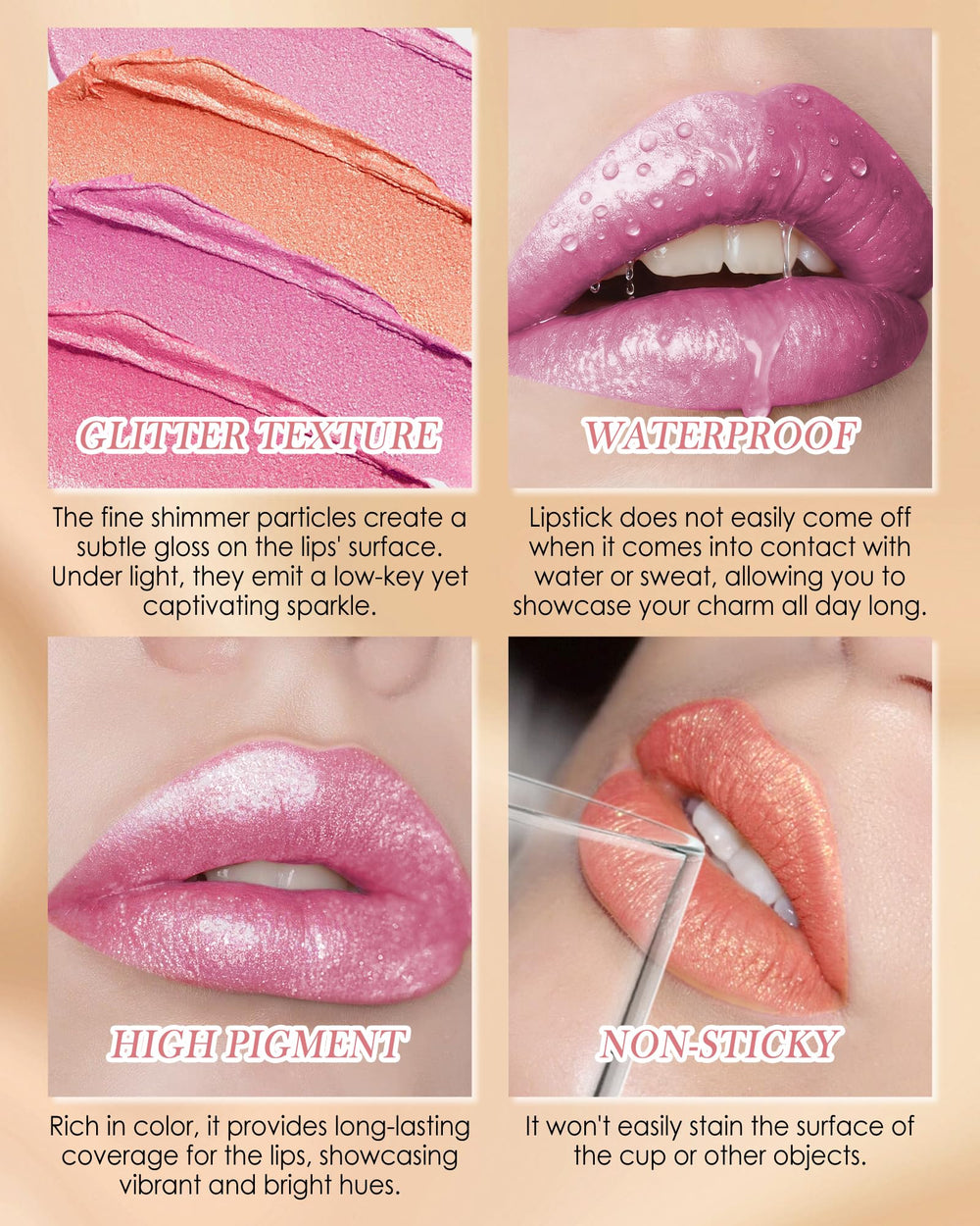 LYSdefeu swatch on arm illustrating vibrant hot pink pigment and smooth coverage