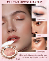 LYSdefeu marbleized powder texture close-up revealing luminous finish benefit