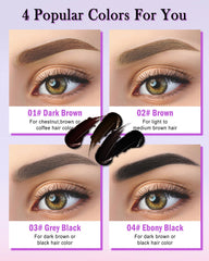 LYSdefeu peel-off process being lifted to reveal tinted brow and quick removal benefit