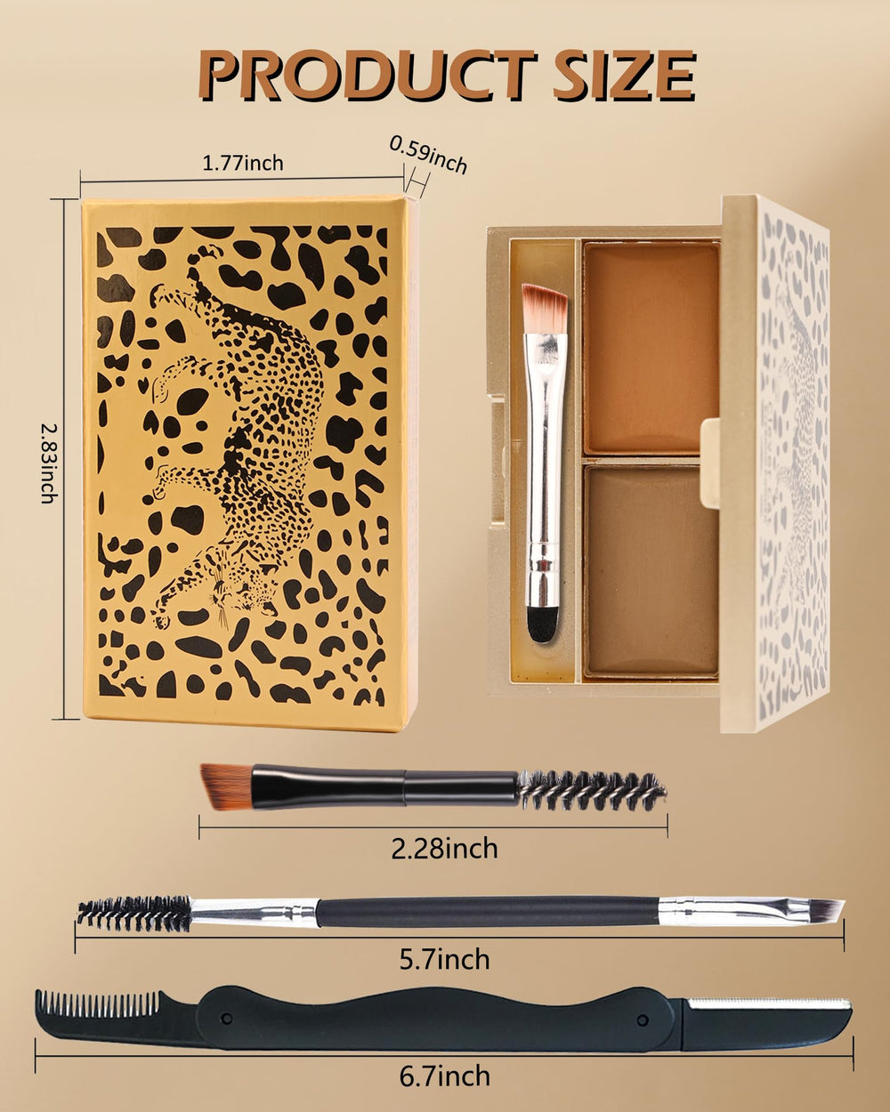 LYSdefeu scale and size comparison beside lipstick to show compact portability
