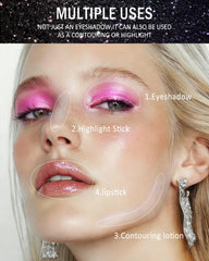 LYSdefeu swatch on skin showing pearl purple-blue shift benefit