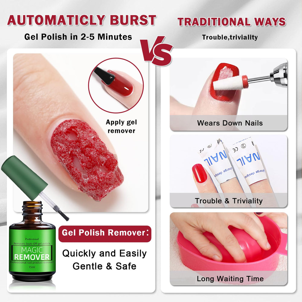 LZXLUKGIR gel being applied to nail to quickly dissolve polish safely