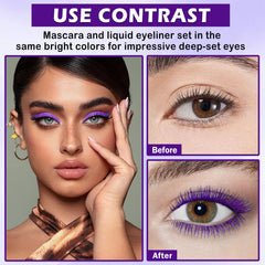 LZXLUKGIR eyeliner tip detail with rich purple pigment for crisp lining benefit