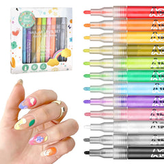 LZXLUKGIR front packaging showing 12 colorful nail pens and kit benefits