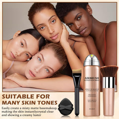 LZXLUKGIR lifestyle image of model wearing foundation for natural look