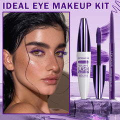 LZXLUKGIR open mascara tube showing silk fiber texture for thickening benefit