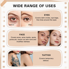 LZXLUKGIR application under eye demonstrating brightening and coverage benefit