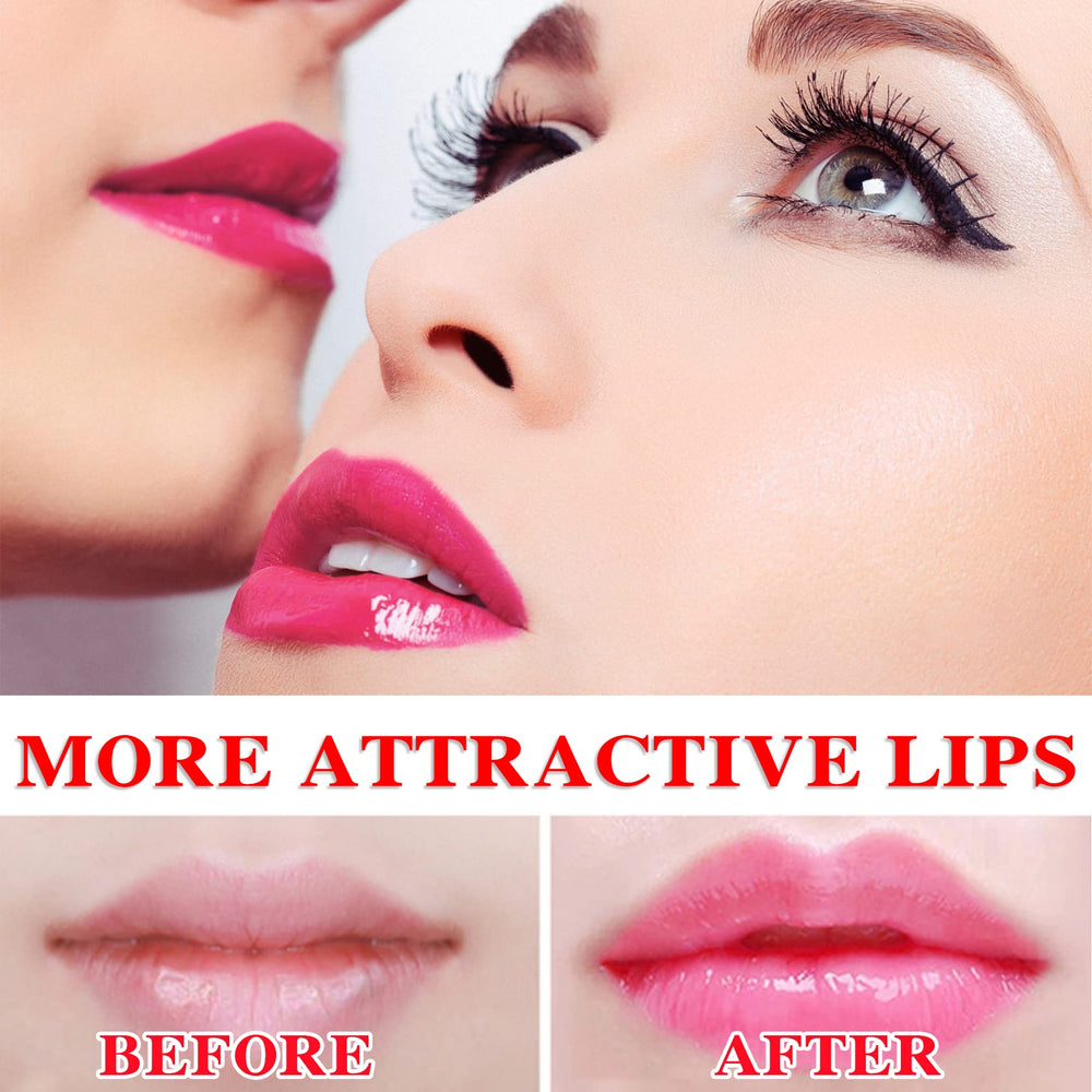 LZYLLS lip application before and after showing personalized color benefit