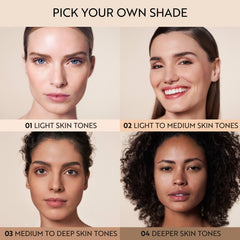 M. Asam shade range display illustrating Summer Teint matching medium tones