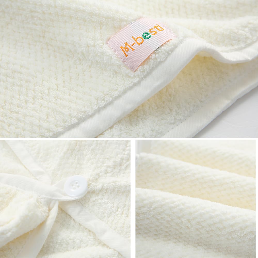 M-bestl folded towels in laundry basket portraying easy care and dual-use convenience